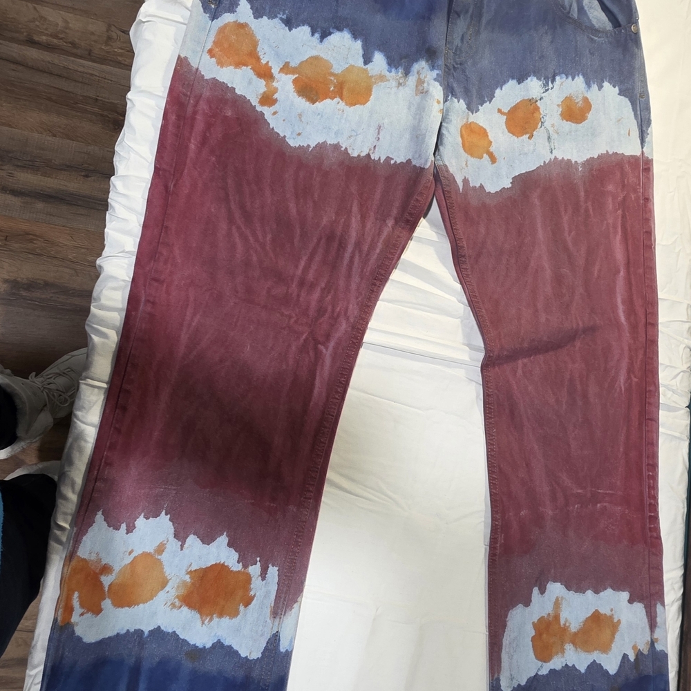 Encryped Denim Company Colorful Tie-Dye Women Jeans 40